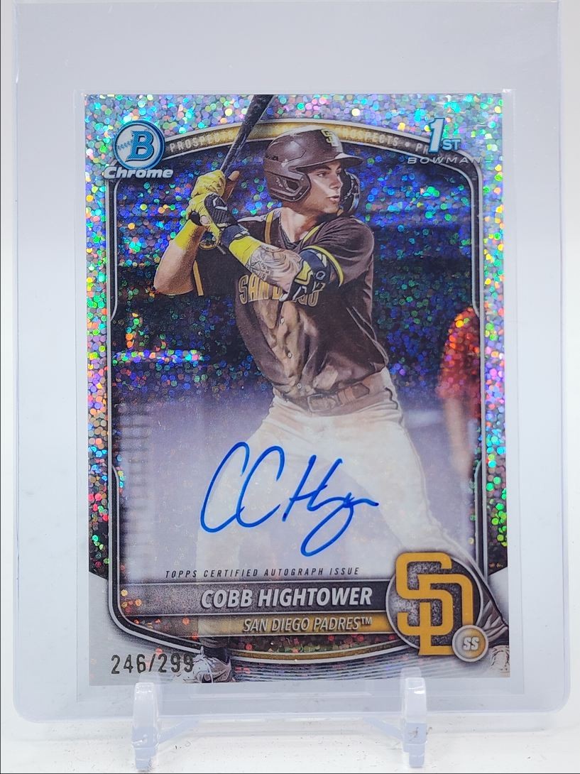 COBB HIGHTOWER 2025 BOWMAN CHROME 1ST AUTOGRAPH SPECKLE AUTO /299 Q2754