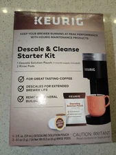 NEW Sealed-Keurig Descale & Cleanse Starter Kit contains Solution and Rinse Pods