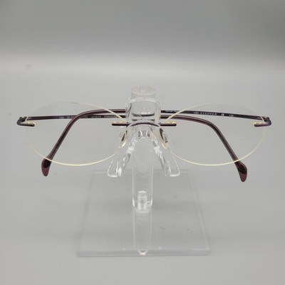 Stepper SI-3221 F088 Purple Titanium Rimless Eyeglasses Frames 51-17-135