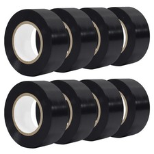 Electrical Tape 1 inch x 66FT - 8 Rolls Black Electrical Tape, Electrical Ins...