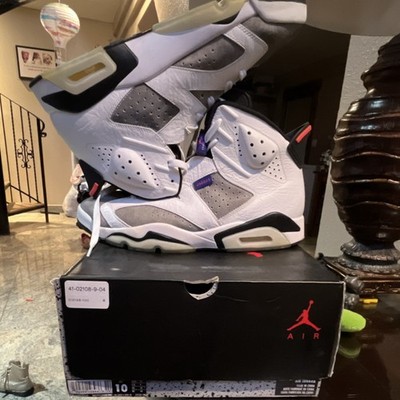 Jordan 6 Retro LTR Flint Men's High Top Sneaker White Gray Leather CI3125-100