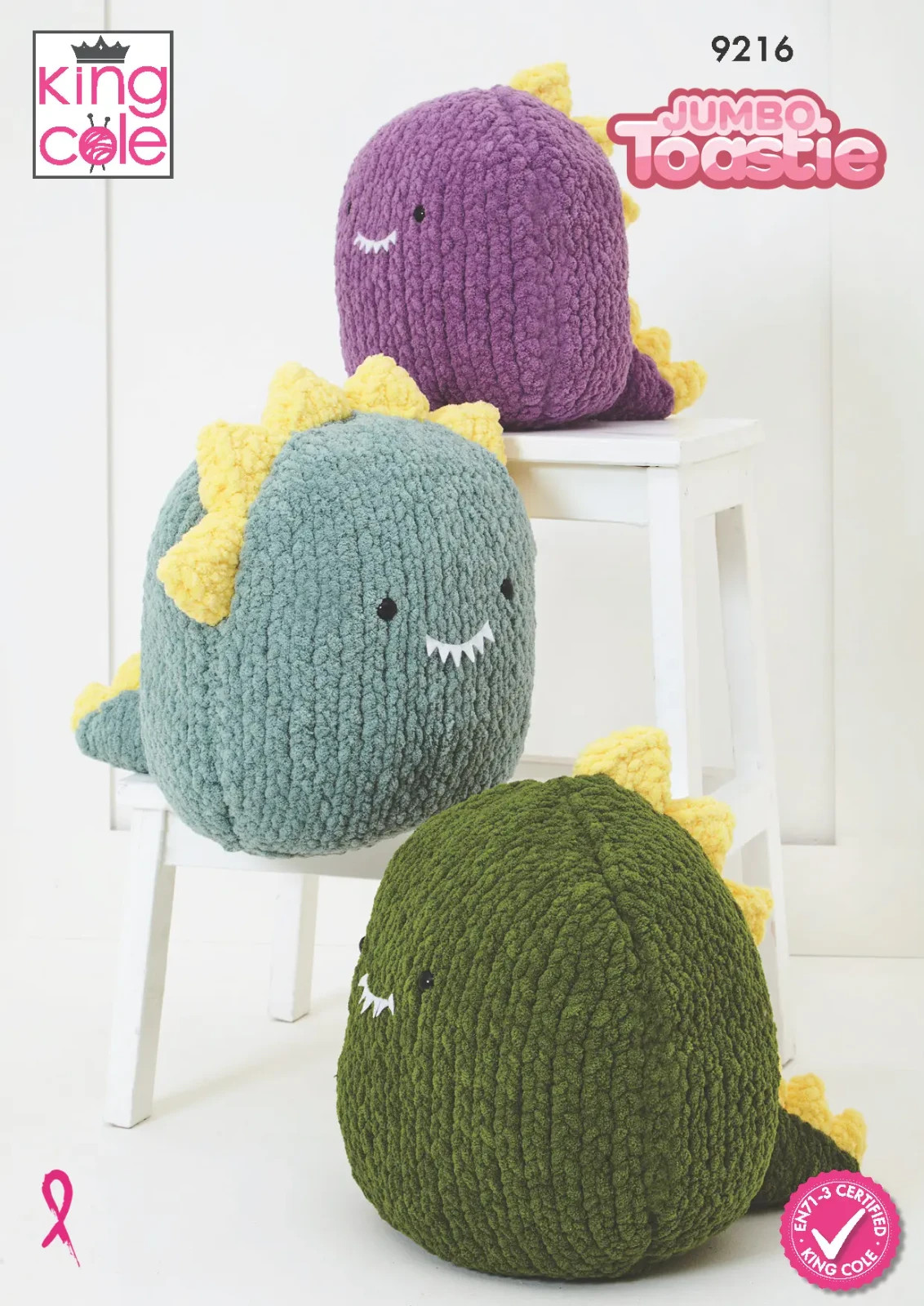 Dinosaur Toys in King Cole Jumbo Toastie (9216) - Image 3