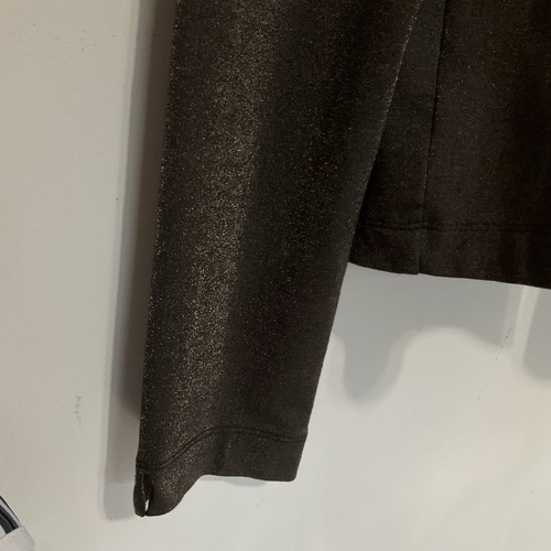 Ann Taylor L Strickjacke dunkelbraun Schimmer vorne offen langarm Verschluss - Bild 7 von 11