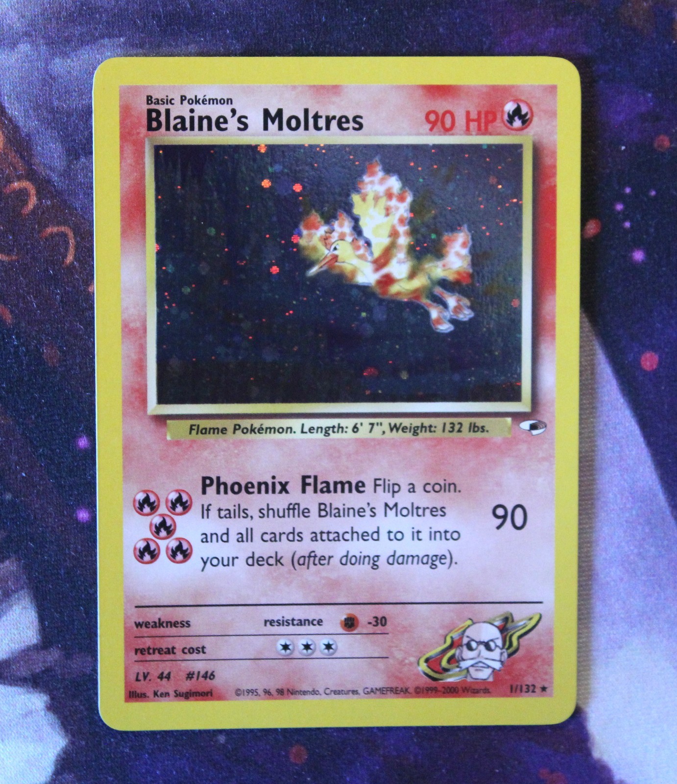 Blaine’s Moltres Gym Heroes Holo Rare NM 1/132 Pokemon TCG
