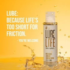 Lube Water-Based for Men, Women & Couples – Non-Sticky, Long-Lasting, 4 oz
