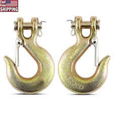 Heavy Duty Clevis Grab Hook Safety Latch Grade 70 Rust Resistant Trailer Chain