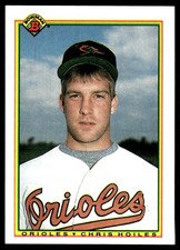 Chris Hoiles 1990 Bowman #259 Orioles MLB READ FREE SHIPPING AutographDen
