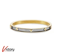 Charriol Forever Eternity Thin Screws Bracelet 2x 1mm Stainless Steel PVD Cables