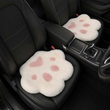 Fluffy Cat Paw Print Universal Faux Sheepskin Fur Car Seat Cover Soft Plush Prot Fluffy Cat Paw Print Universal Faux Sheepskin Fur Car Seat Cover Soft Plush Prot