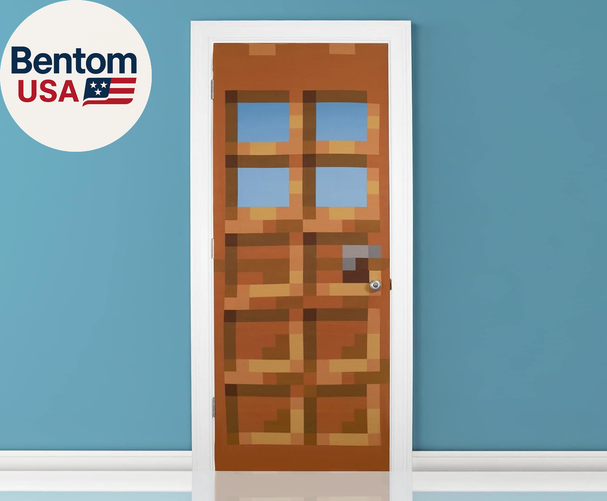 Minecraft Oakdoor Fabric Door Cling | Wall Decorations, Playroom
