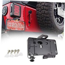 Black Rear License Plate Holder Frames Plastic Bracket with Light Compatible