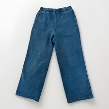 Good American Jeanius Wide Leg Sweatpants size 1 Med Indigo High Waist Baggy