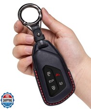 YONUFI for VW Atlas Key Fob Cover Premium Leather Car Remote Case Holder Keyc
