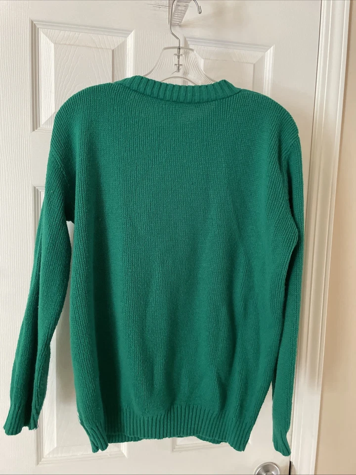 Precioso Suéter de Navidad Pingüino Rojo Verde para Mujer Talla M/L Adorable Foto 4 de 4