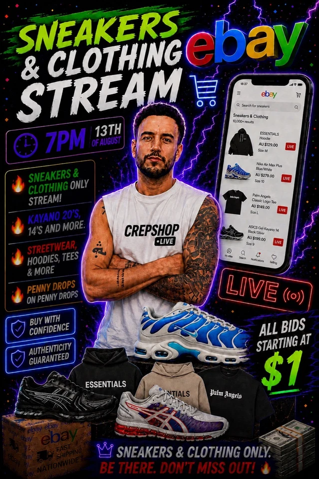 Sneaker & Streetwear Auction, Penny Drops All Night, No Reserves