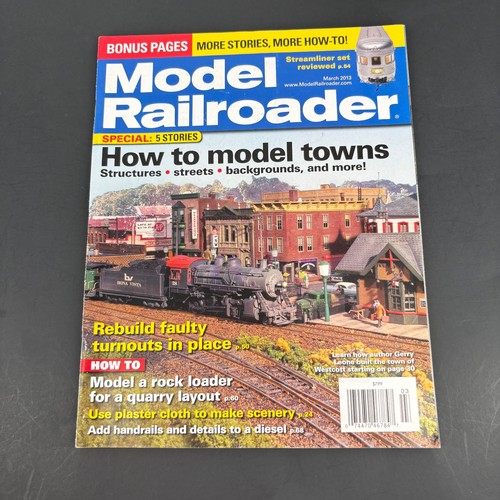 Model Railroader March 2013 Magazine HO How to Model Towns