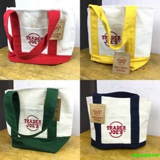 Trader Joe's Canvas Mini Tote Bags Reusable 2025 Edition