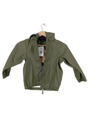 Mikk-Line Regenjacke Kinder Gr. 98 Oliv PU Rainwear Outdoor NEU