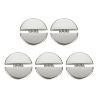 5 StüCk Runde MetallknöPfe 20Mm, Matt Silber, Mit Knopfstiel, FüR NäHen/Basteln