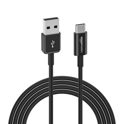 Amazon Basics USB-C to USB-A 2.0 Fast Charger Cable, 480Mbps 6 Feet, Black