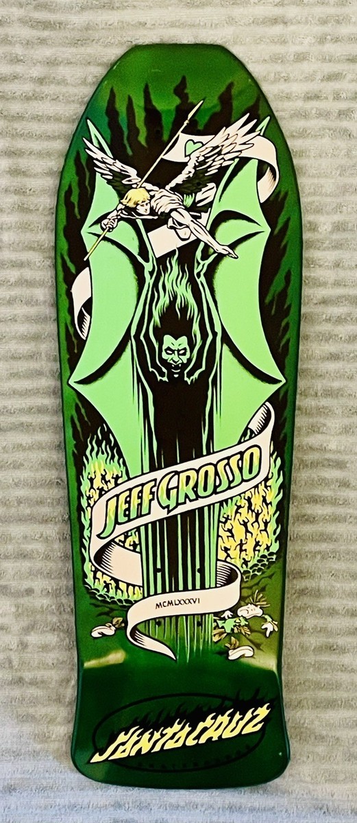 Santa Cruz Jeff Grosso Green DEMON Reissue Skateboard Green - FREE