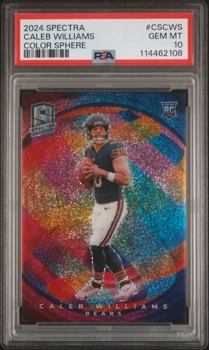 2024 PANINI SPECTRA COLOR SPHERE #CSCWS CALEB WILLIAMS (RC) PSA 10