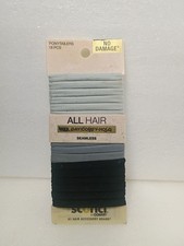 Scunci Ponytailers All-day Comfy Hold Elastics 3 Colors 18 Pieces