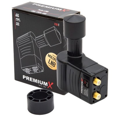 PremiumX Rocket Twin LNB Slim Schmal 2 Teilnehmer HDTV 4K FULLHD 0,1db 3° 40mm 