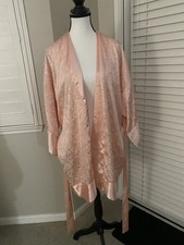 Vintage Victoria  s Secret Gold Label Peach Satin Kimono Robe Women  s OS