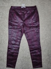 Next Pull On Legging Mid Rise Size 18 Long Burgundy