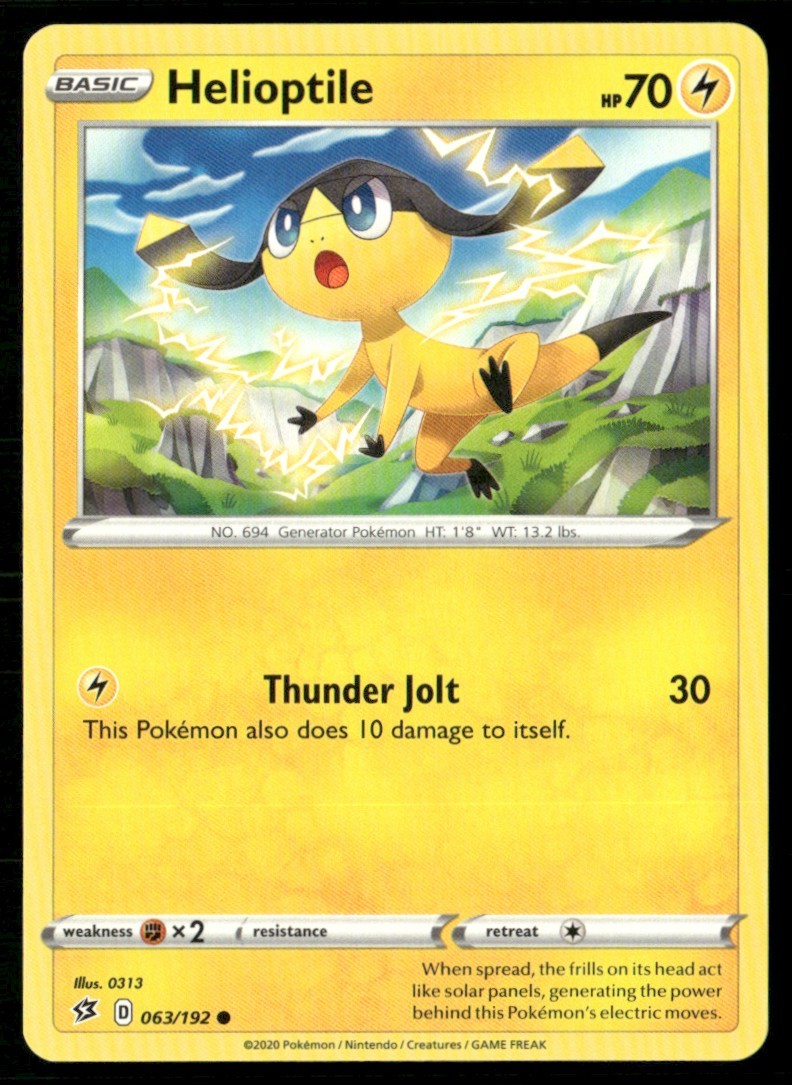 2020 Sword & Shield - Rebel Clash Helioptile Basic/Common #63