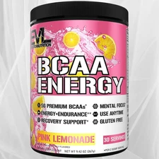 EVL BCAA Energy Pre Workout & Post Workout Energy Drink Mix, Pink Lemonade