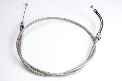 Motion Pro 62-0423 Braided Stainless Steel / Chrome Armor Coated Throttle Cable - Picture 1 of 4