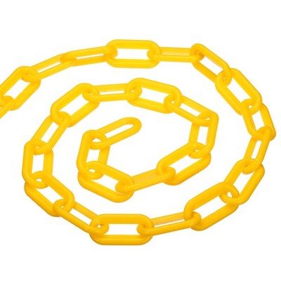 0.3'' Dm. 10Ft Länge Plastik Kette Barriere Sicherheit Gelenkkette Pfosten Gelb