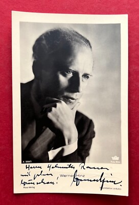 Actor photo postcard 1942 Werner Hinz with original signature (129115