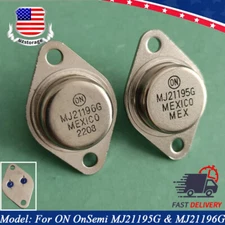 For ON MJ21195G & MJ21196G Complementary Pair Transistors Output TO-3 PNP NPN