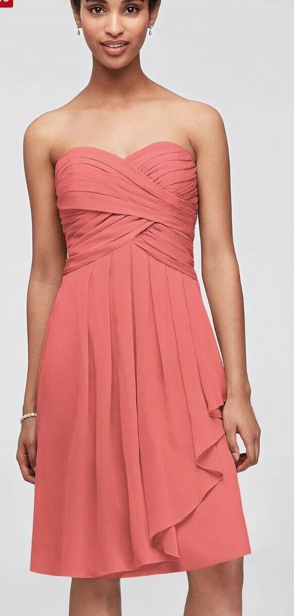 Coral bridesmaid dresses store david's bridal