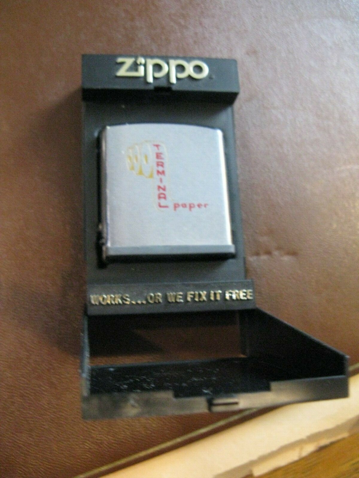 Vintage Zippo Advertising Tape Measure Terminal Paper Bradford Pa MINT