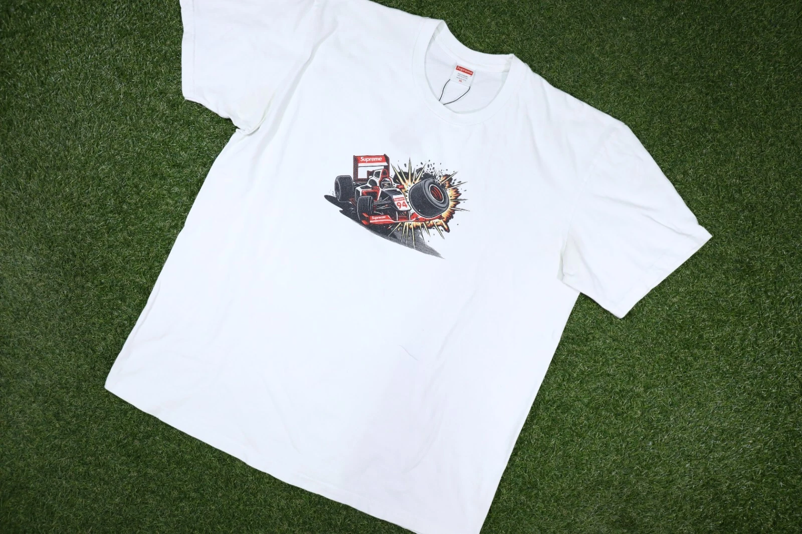 Tee shirt blanc FW21 Supreme Crash taille XL