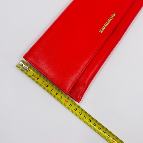 Rinascimento Rojo Piel Eco Color Dorado Cadena Mango Bolso de Mano - Imagen 8 de 9