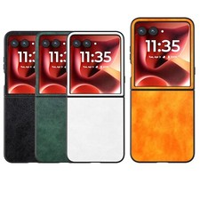 For Motorola Moto Razr 50/60 Ultra 2025 PU Leather PC Hard Case HD Clear Film