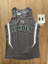Under Armour Women's Small Loyola Greyhounds Kick Track Singlet Grey White