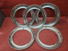1930s 140s CLASSIC CHROME BEAUTY RINGS WHEEL TRIM RINGS 15" Ring Wheel Deep