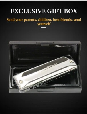 EASTTOP 10 Holes Diatonic Blues Harmonica Key of C Harp Mouth Organ Harmonica