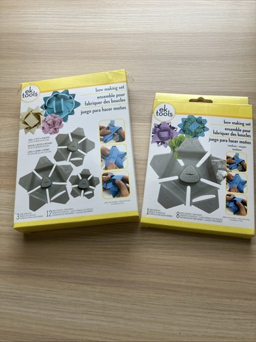 Ribbon BOW MAKER MAKING SET EK Tools Small Medium & Large unused Lot