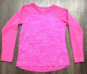 pink and white champion shirt