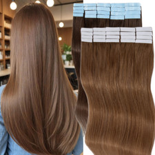 8A Quality Invisible Tape-In Remy Human Hair Extensions Skin Weft 60PCS 150G US