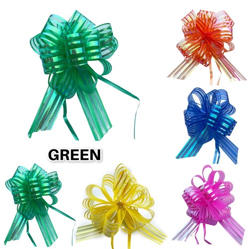 20 PULL BOWS Large 50mm Quality Bow Flower Wedding GIFT Wrap Party Decor Ribbons - Picture 7 of 48