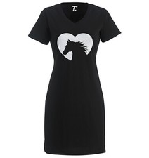 Heart With Horse Silhouette - Equestrian Animal Love Women's Dress