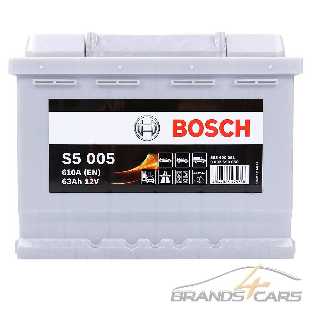 BOSCH AUTOBATTERIE 12V 63Ah STARTERBATTERIE 610A ERSETZT 44 50 54 55 56 60 62 65